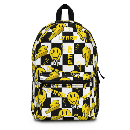 Let It Rip Checkered Black & Yellow - Backpack