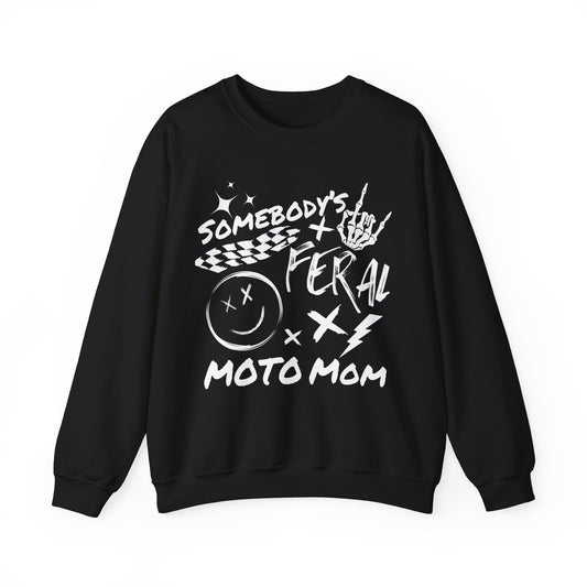 Somebody's Feral Moto Mom Sweatshirt