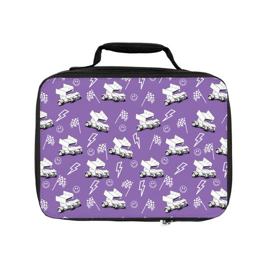 Sprint Car - Micro Racing - Lunch Bag- Light Purple