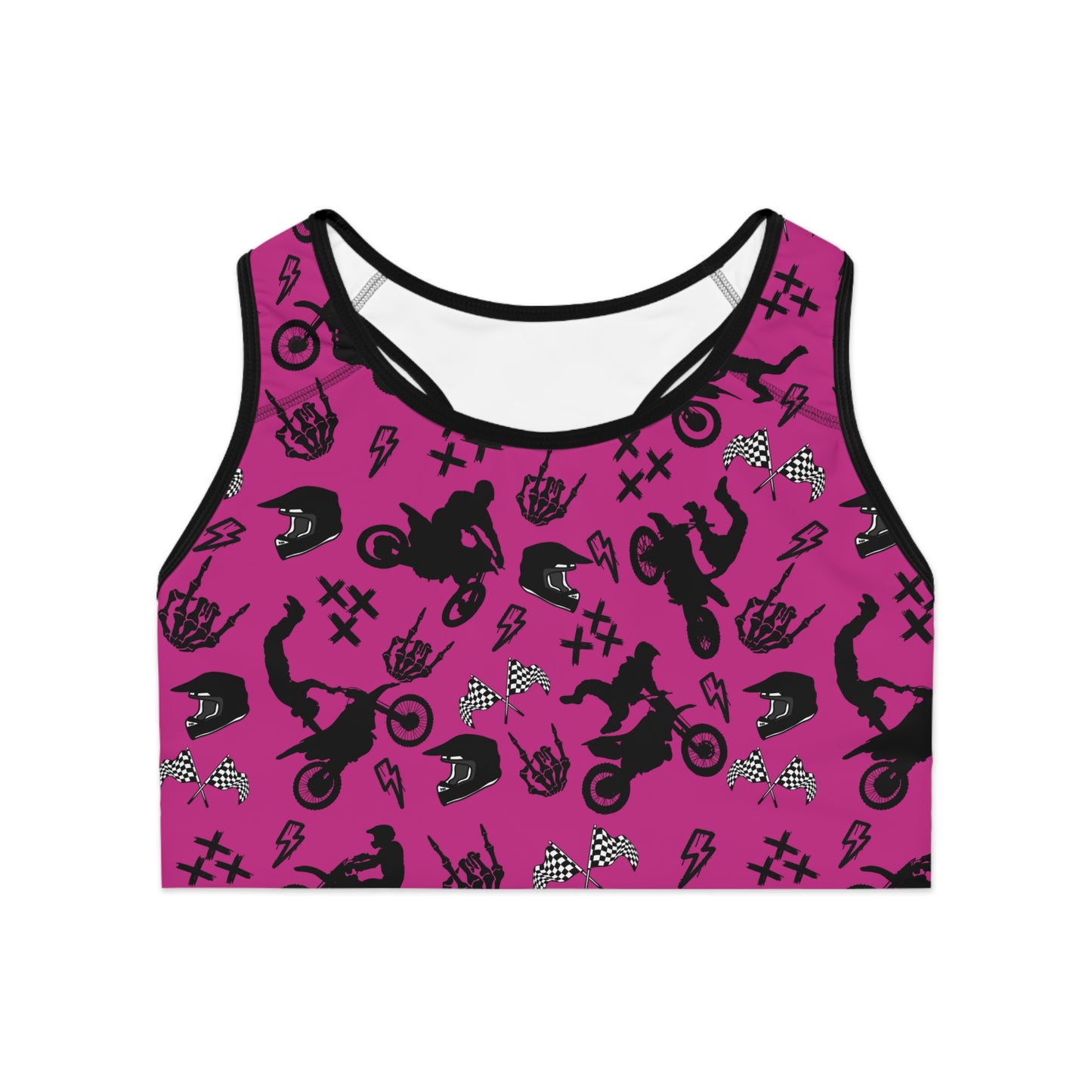 Sports Bra Pink Dirtbike