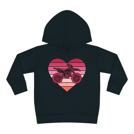 Heart Motorcycle - Toddler Hooded Sweatshirt