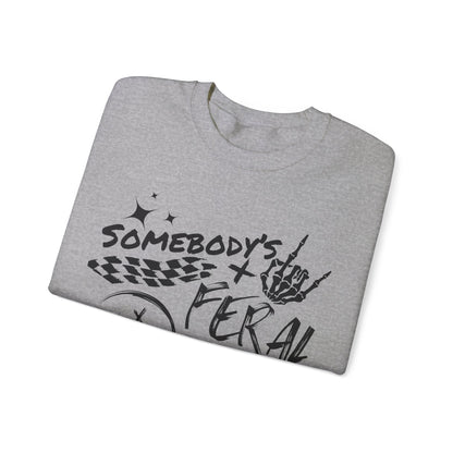 Somebody's Feral Moto Mom Sweatshirt