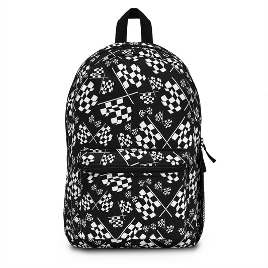 Checkered Flags - Black - Backpack