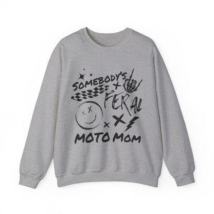 Somebody's Feral Moto Mom Sweatshirt