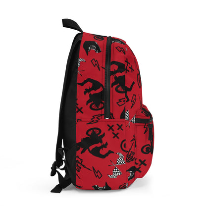 Moto Cross Backpack - Dark Red