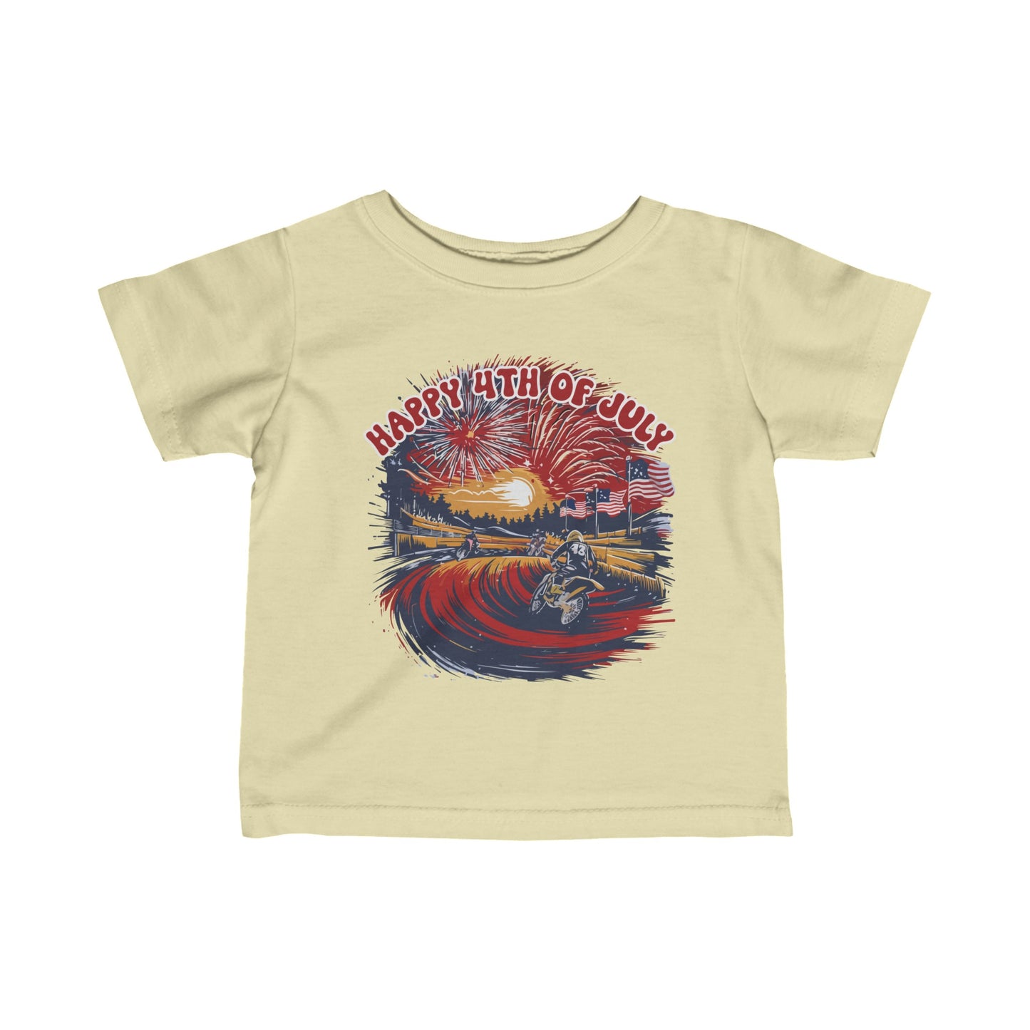 Fourth Of July Motocross - Infant T-Shirt