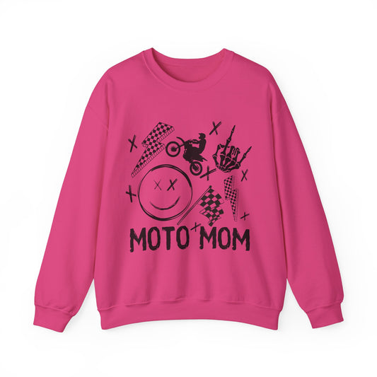 Moto Mom Collage- Adult Crewneck Sweatshirt