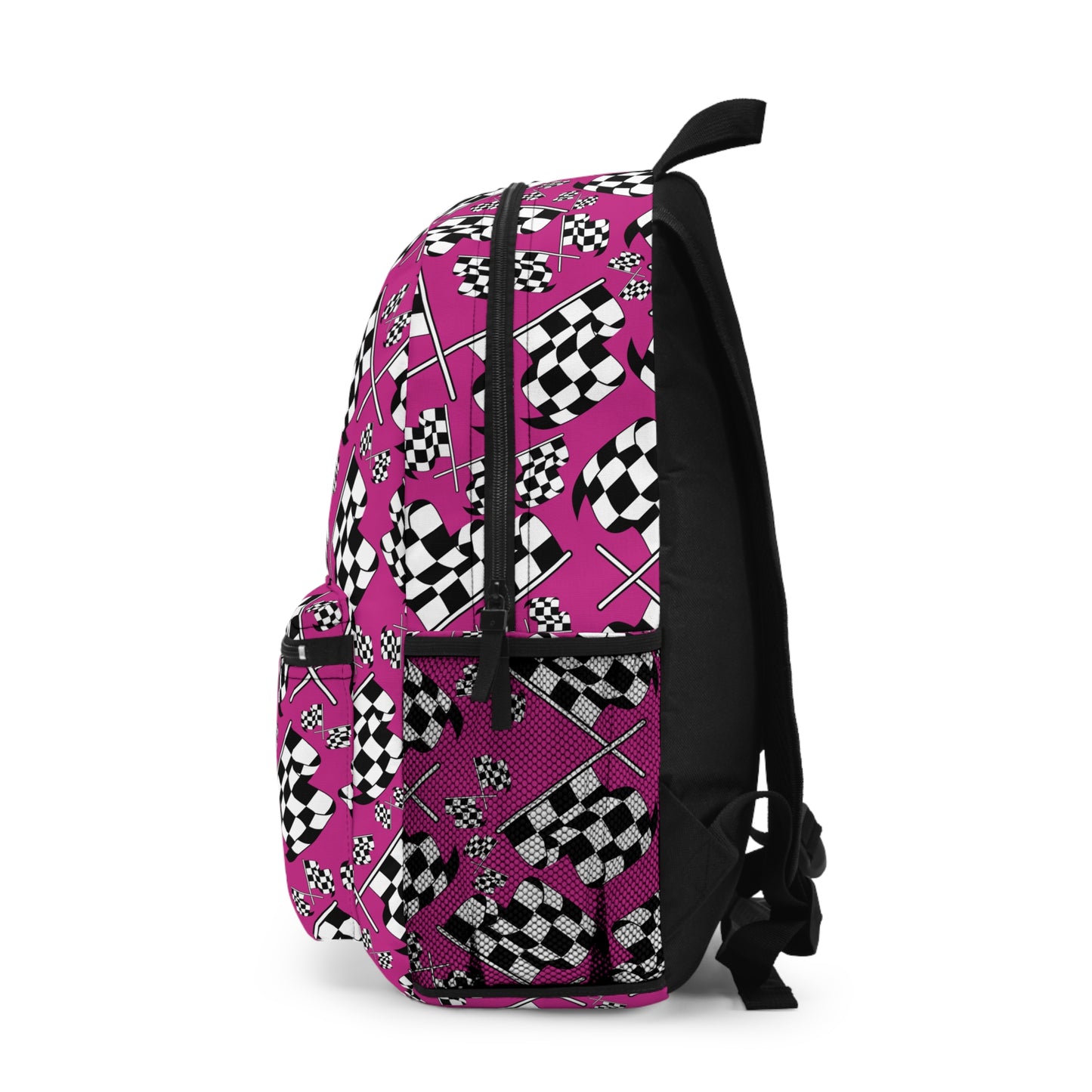 Checkered Flags - Pink - Backpack