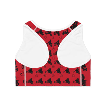 Sports Bra Red Dirtbike