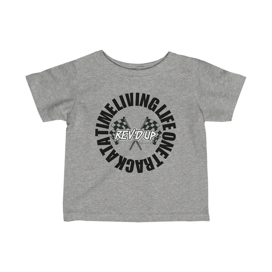 Living Life One Track At A Time Black Rev'd Up Clothing - Infant T-shirt