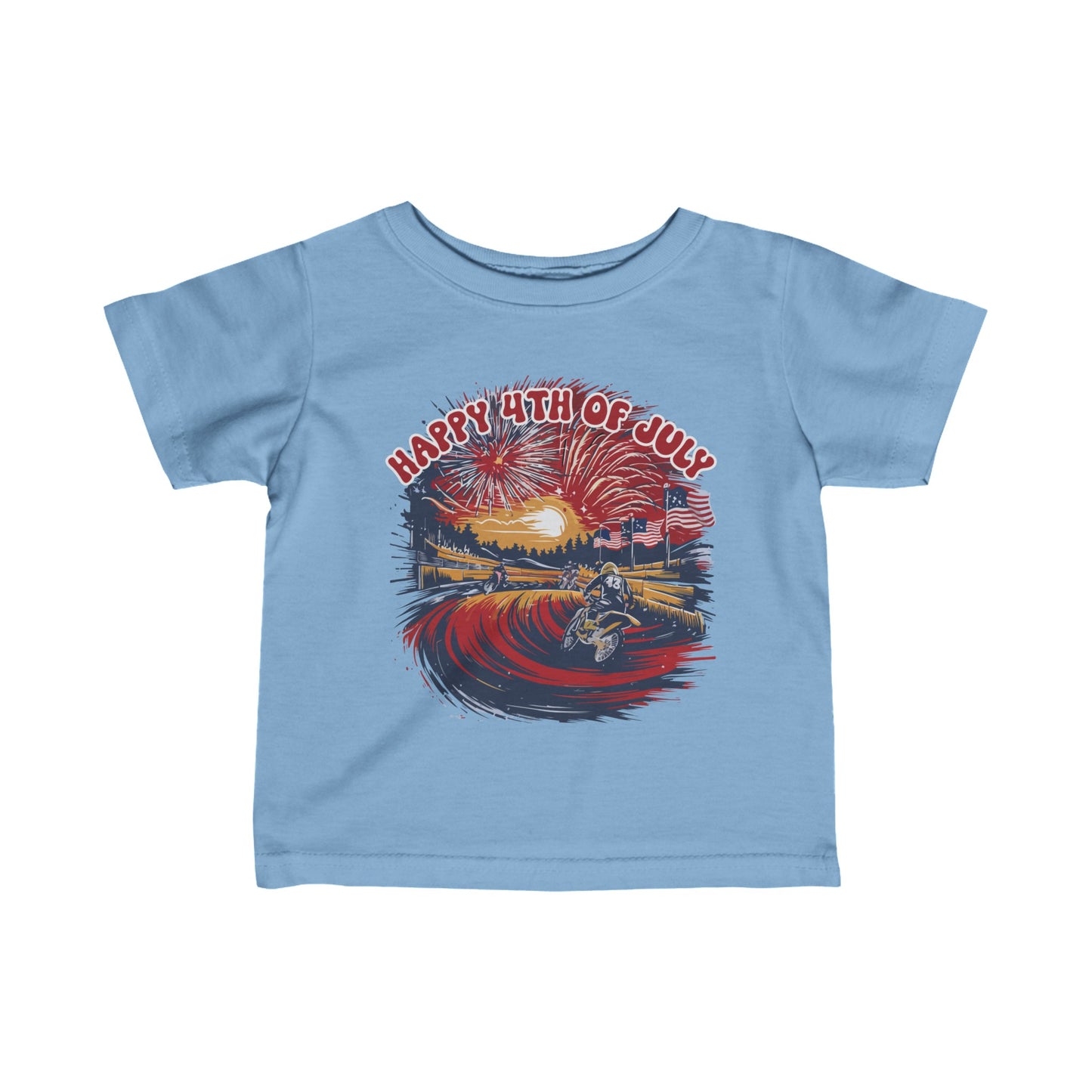 Fourth Of July Motocross - Infant T-Shirt