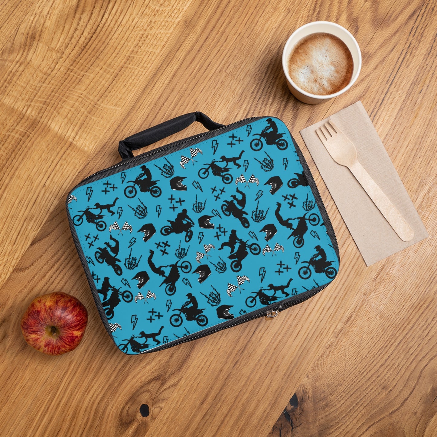 Moto Cross - Lunch Bag - Turquoise