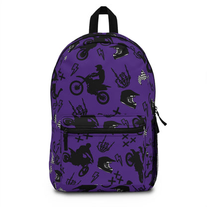 Moto Cross Backpack - Dark Purple