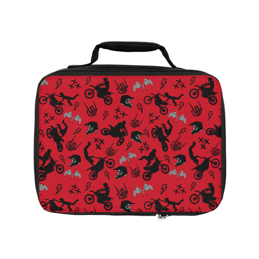 Moto Cross - Lunch Bag - Dark Red