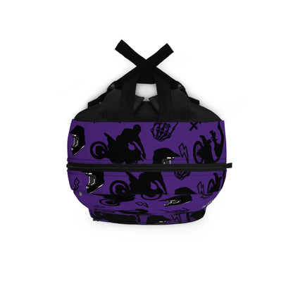 Moto Cross Backpack - Dark Purple