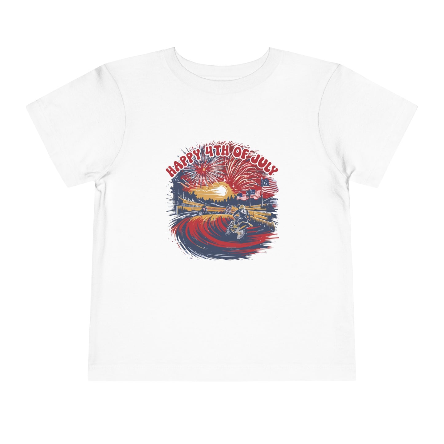 Fourth Of July Motocross - Toddler T-Shirt