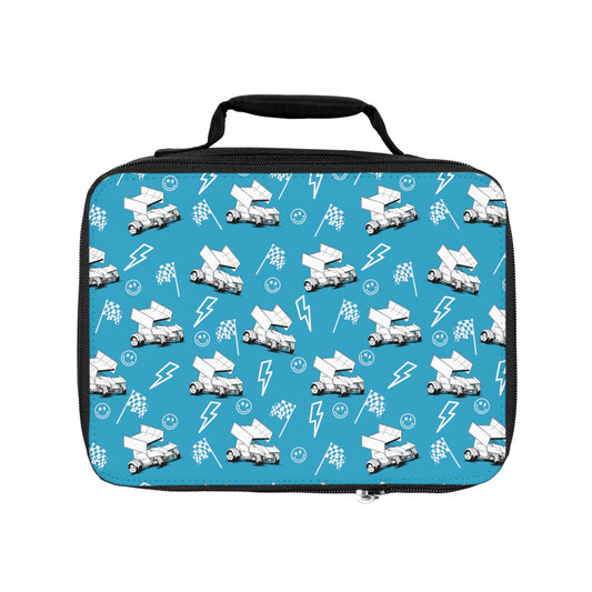 Sprint Car - Micro Racing - Lunch Bag- Turquoise