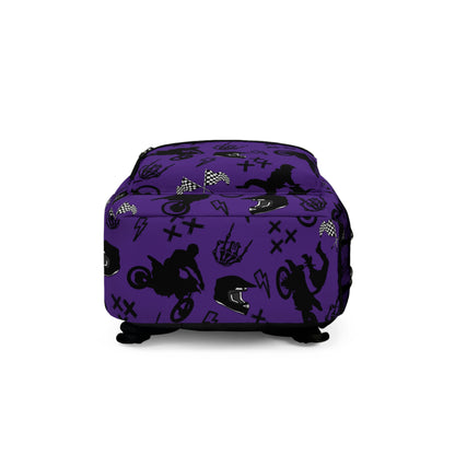 Moto Cross Backpack - Dark Purple