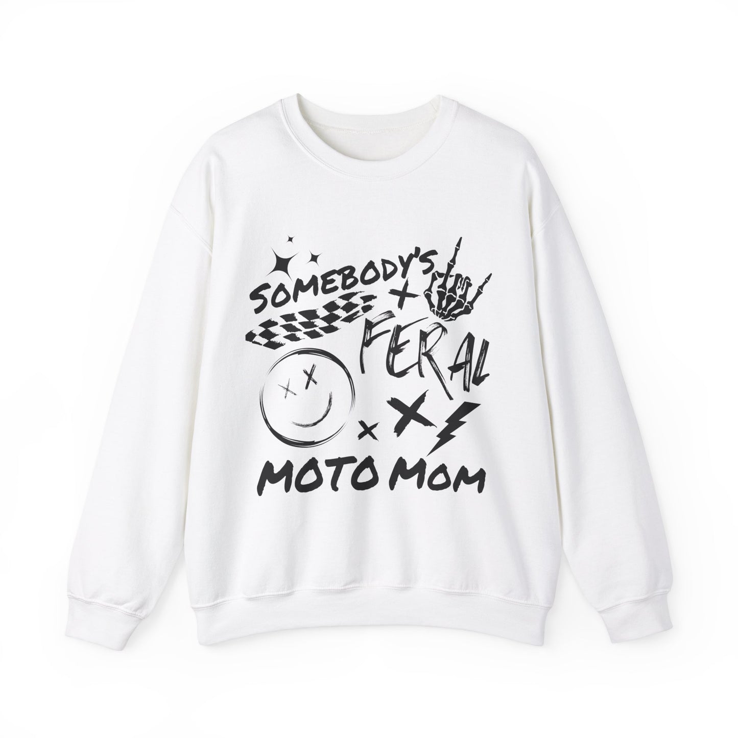 Somebody's Feral Moto Mom Sweatshirt