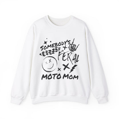 Somebody's Feral Moto Mom Sweatshirt