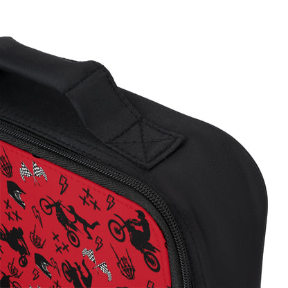 Moto Cross - Lunch Bag - Dark Red